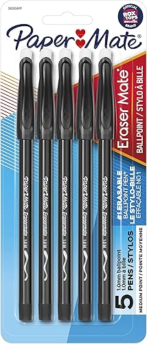 Miniatura 1 de Paper Mate 3930158 EraserMate - Bolígrafo borrable punta media color negro 12 unidades
