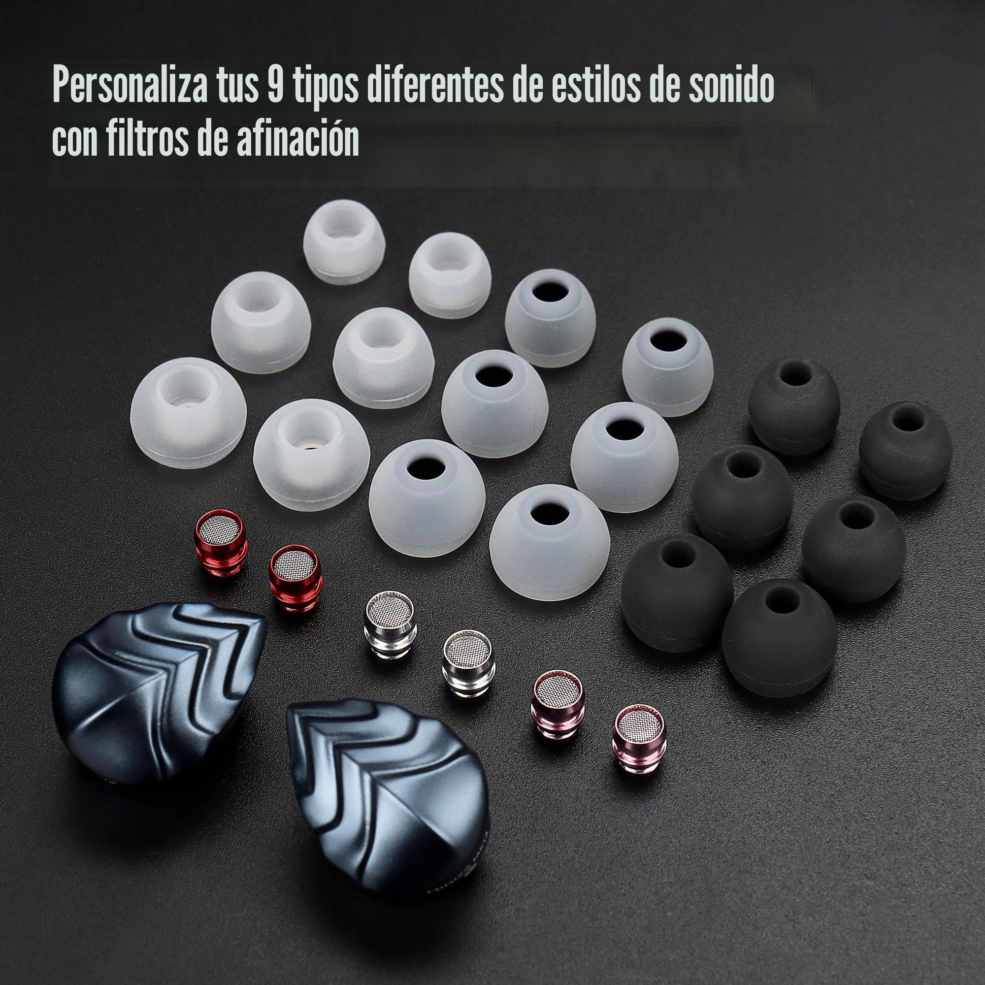 Hidizs MK12 Turris Auriculares In Ear Monitor, 12 mm Diafragma de Magnesio Puro al 91% con Imán de 1,5 T, Sonido Estudio, 10 Hz-45 kHz, Filtros Neumáticos, Cable OFC, 3,5 mm