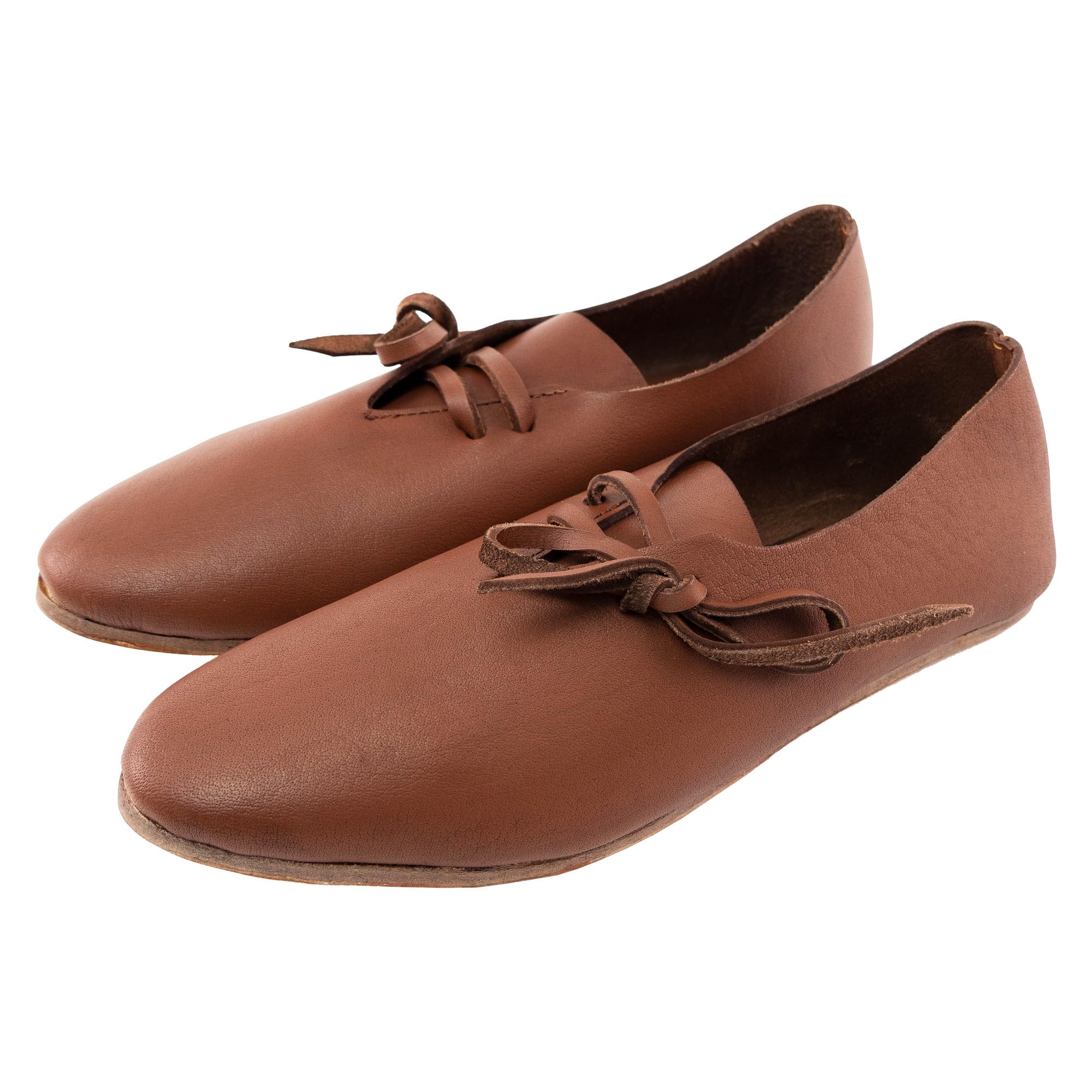 Mittelalter Halbschuhe mit Schnürung (Braun, EU Schuhgrößensystem, Erwachsene, Numerisch, M, 40)