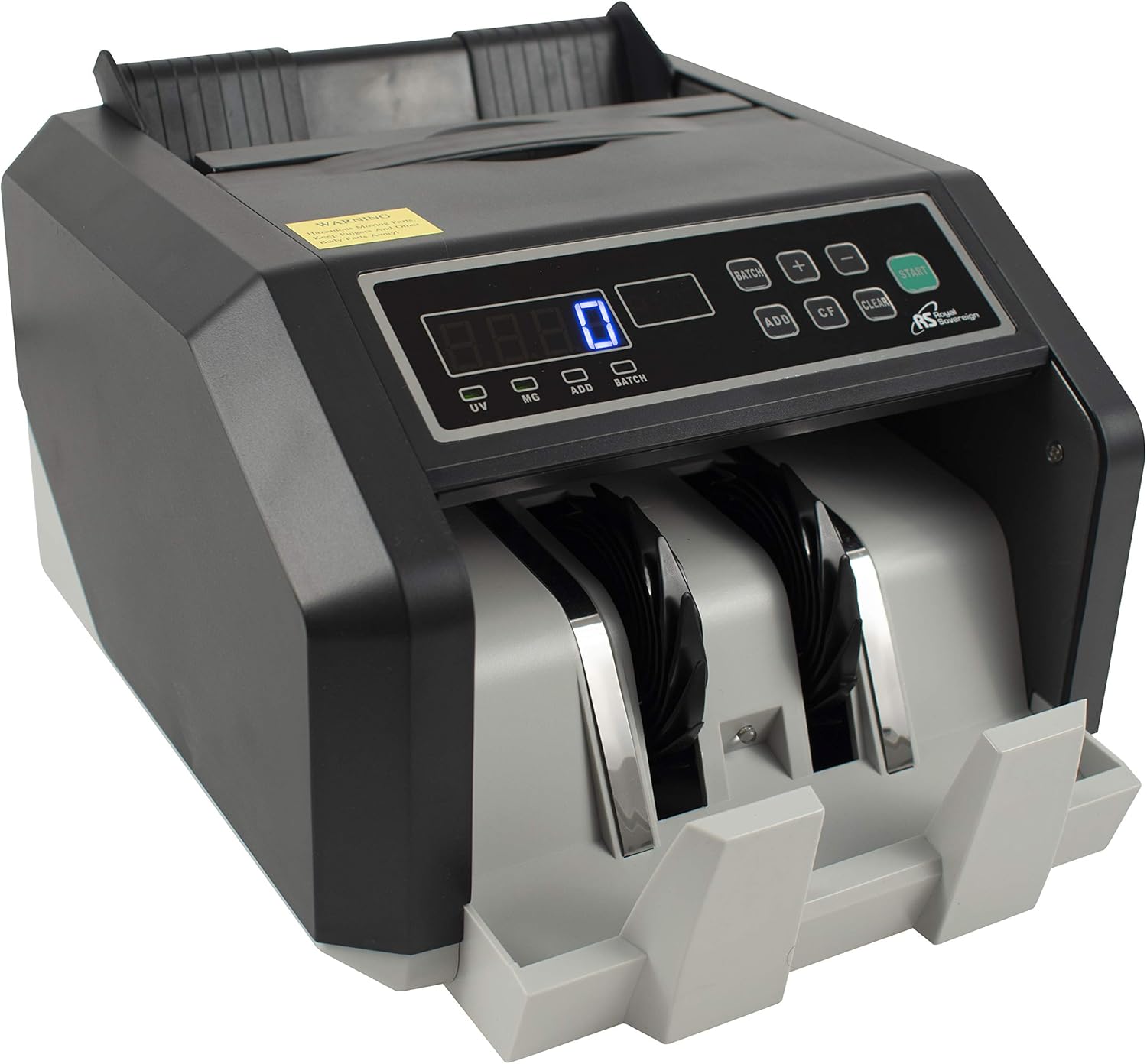 Royal Sovereign Rear Loading High Speed Bill Counter with UV, MG, IR Counterfeit Detector (RBC-ES200) : Office Products