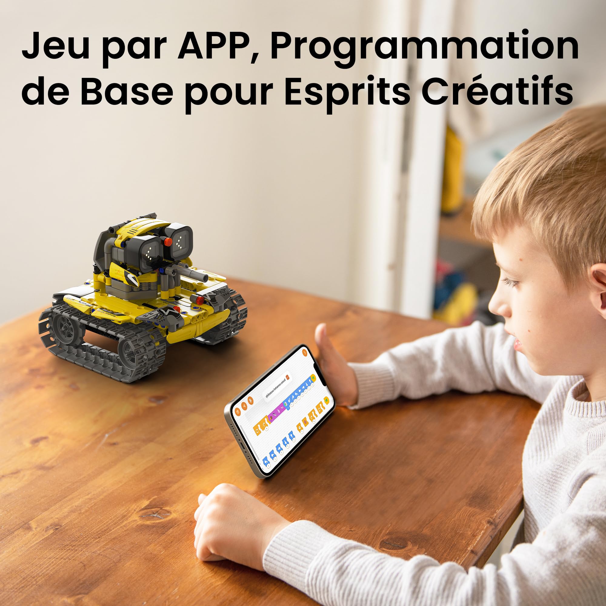 Sillbird Robot Enfants Garçons, 5 en 1 Technic Robot Programmable avec Application et Télécommande, Roboticset Éducatif 8-12 Ans, 473 pièces