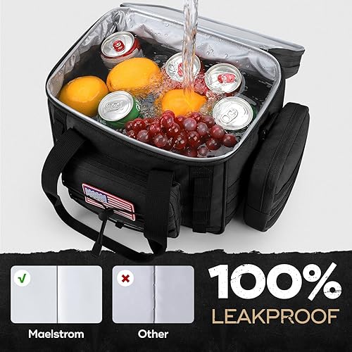 Miniatura 4 de Maelstrom Lonchera táctica, bolsa de almuerzo aislada de 23 L para hombres, bolsa enfriadora de almuerzo expandible de doble cubierta, bolsa grande