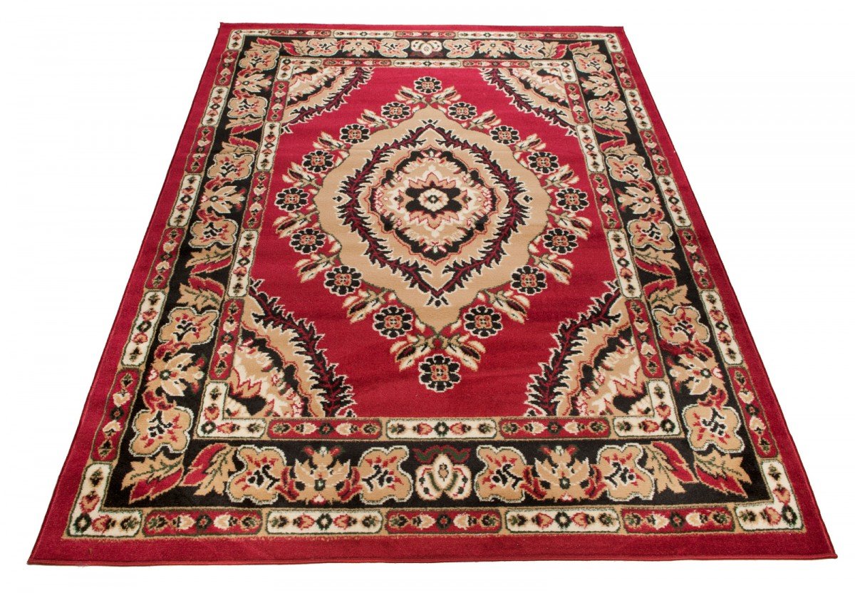 Carpeto Rugs Tappeto Salotto Orientale Pelo Corto - Tappeti Salotto Grandi Dimensioni - Tappeti Camera da Letto - Tappeti Soggiorno - Rosso - 100 x 200 cm