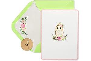 Papyrus Blank Owl Birthday Card