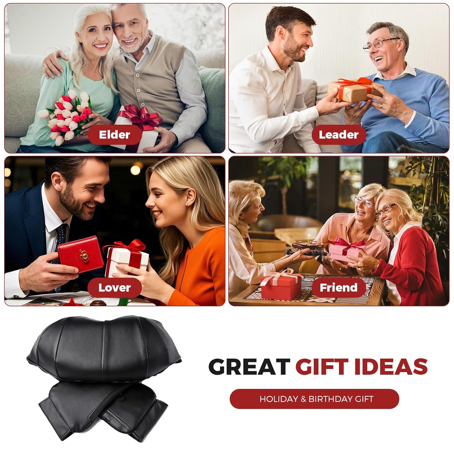 Ursmilekit neck massage with heat - deep tissue for relieving pain with shiyatsu neck and back, recurrent 4d kneading shoulder legs, gifts for women men dad mom birthdays father mothers day Ursmilekit neck massage with heat - deep tissue for relieving pain with shiyatsu neck and back, recurrent 4d kneading shoulder legs, gifts for women men dad mom birthdays father mothers day