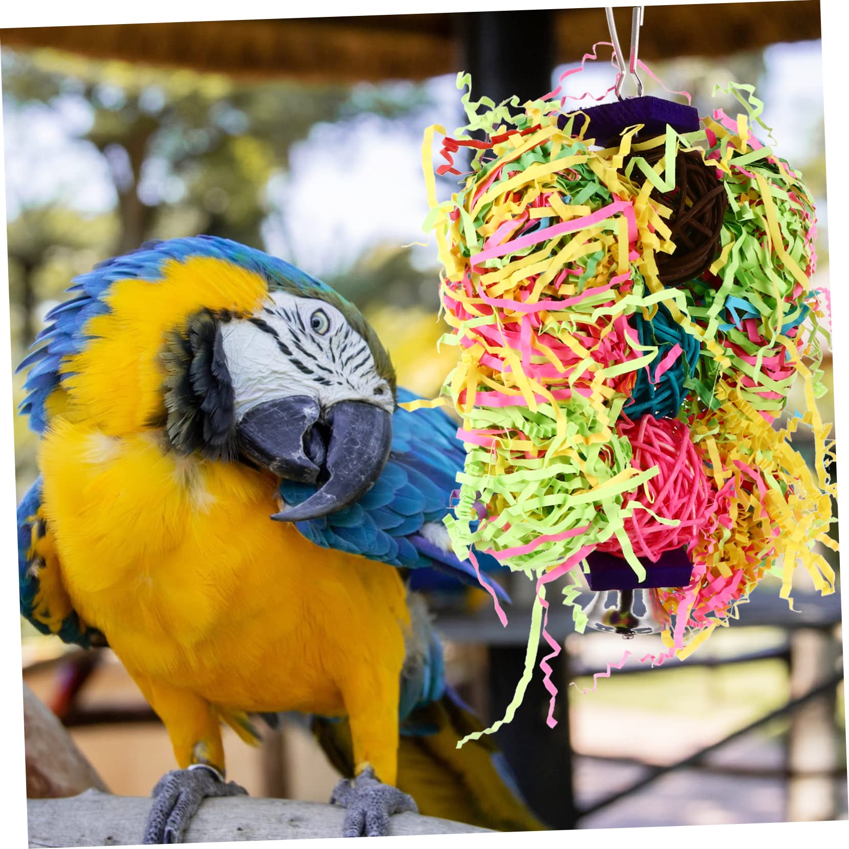 VANZACK 9piezas Juguetes para Aves Accesorios De Interactivos para Loros y Aves Juguetes para Masticar y Desgastar