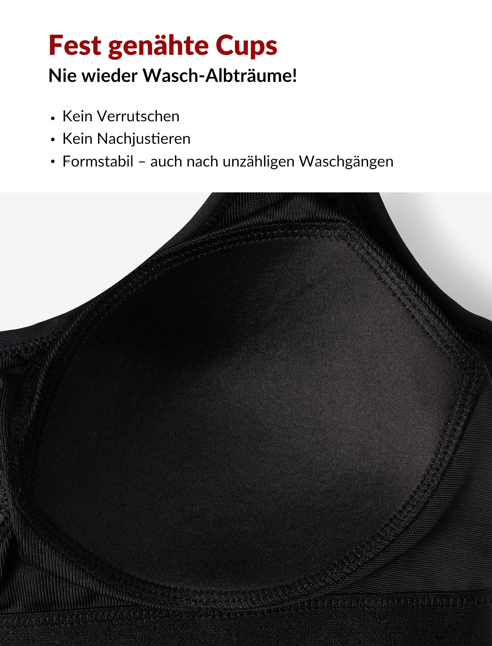 Yvette Sport BH Damen Starker Halt Große Größen Gekreuzt Rücken Gepolstert Fitness Lauf Joggen Yoga Bra - 5