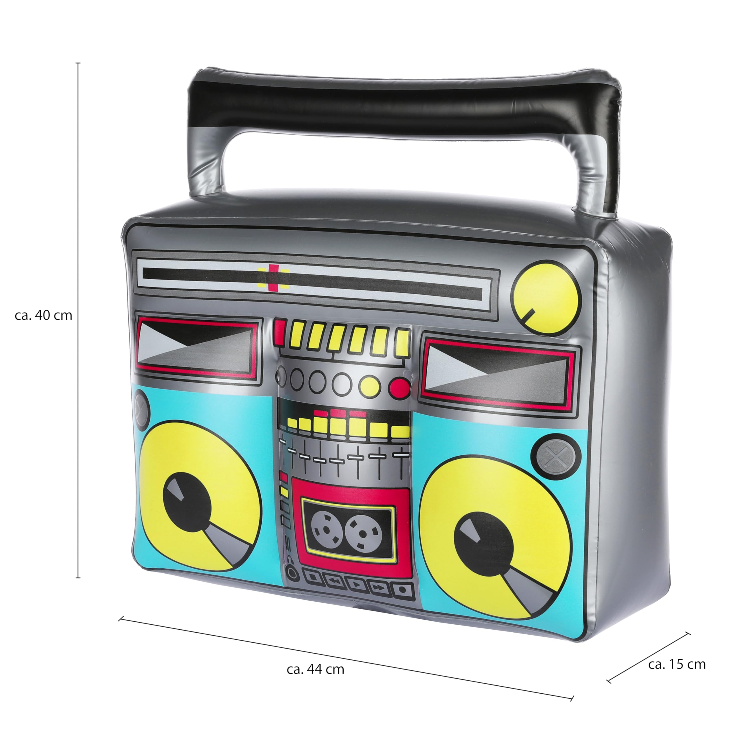 FunX Inflatable Ghetto Blaster Retro Tree Box Accessory for Carnival Party and Costume, 80s 90s Hip Hop Outfit (Large) - Image 4