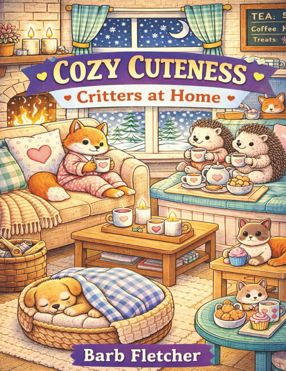 Cozy Cuteness: Critters at Home: An Adorable Cozy Colouring Book of Cute Animals, Comforting Home Scenes, and Relaxing Stress-Free Colouring