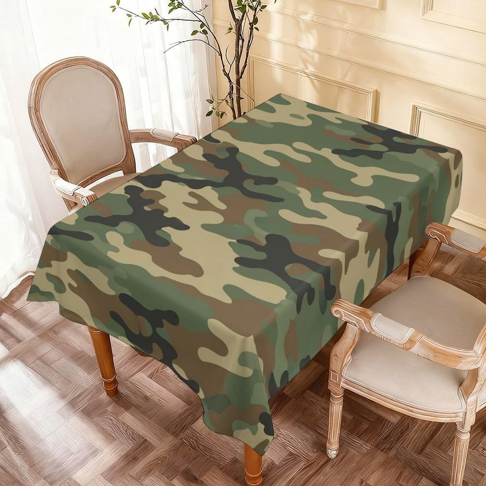 Nappe camouflage vert militaire 137x183 cm housse de table cocktail