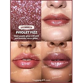 SHEGLAM Pout-Perfect Moisturizing Solid Lip Gloss Shimmer Lip Plumper - Violet Fizz