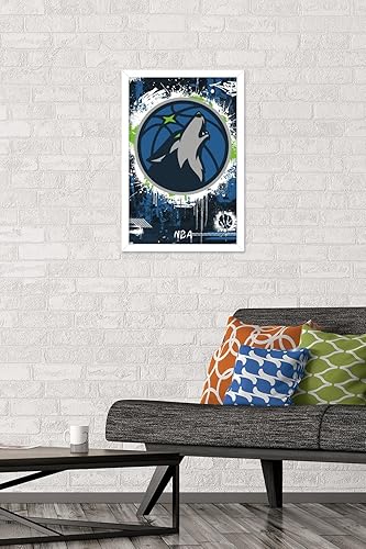 Vista 55 de Trends International NBA Minnesota Timberwolves - Póster de pared con logotipo Maximalist 23, 22.37 x 34.00 pulgadas, paquete de póster y clip