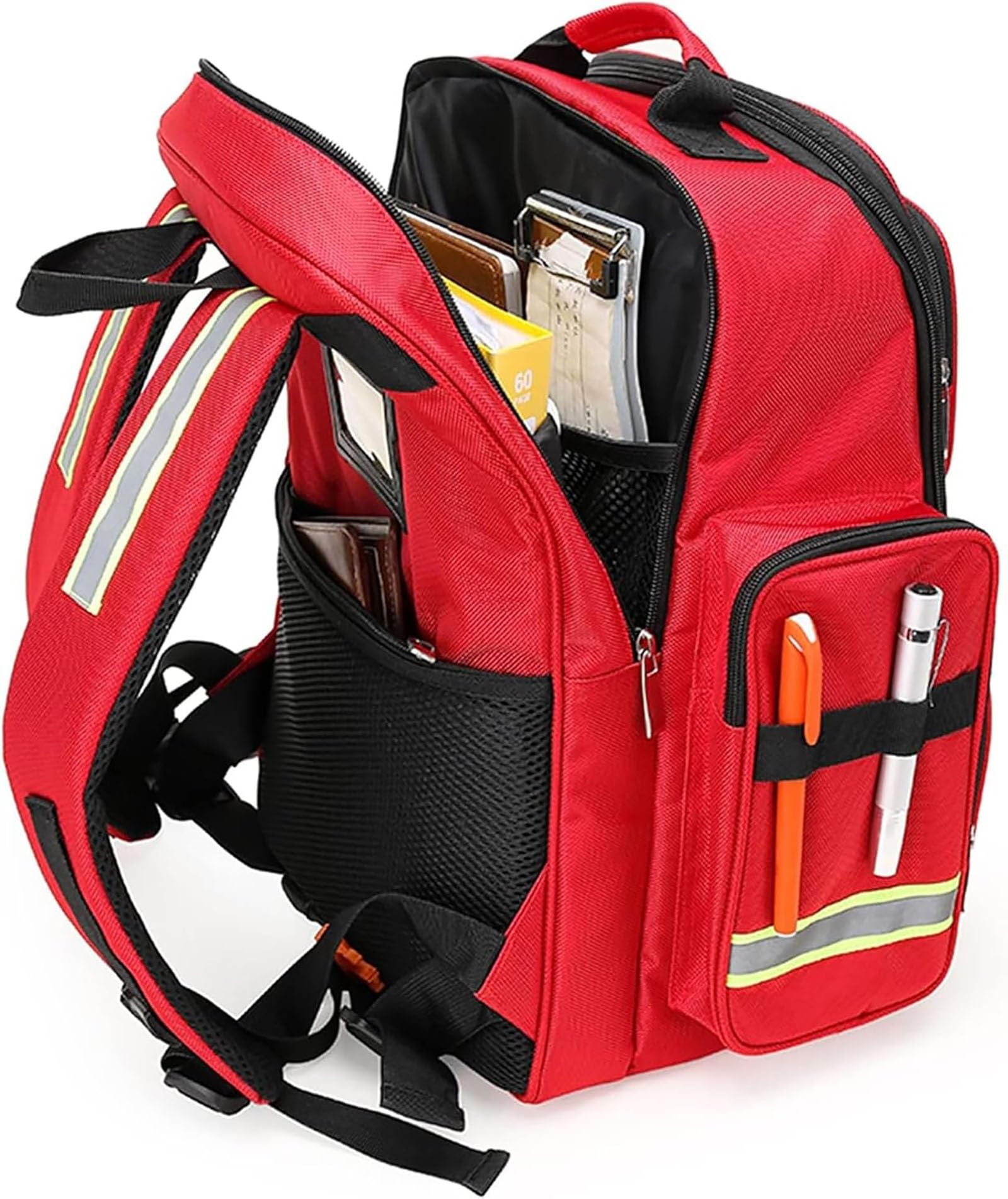 Mochila de Primeros Auxilios vacía, Almacenamiento, Mochila Emergencia | Kits de emergencia para traumatismos, ideal para senderismo, actividades al aire libre, viajes, acampadas y guarderías(Green)