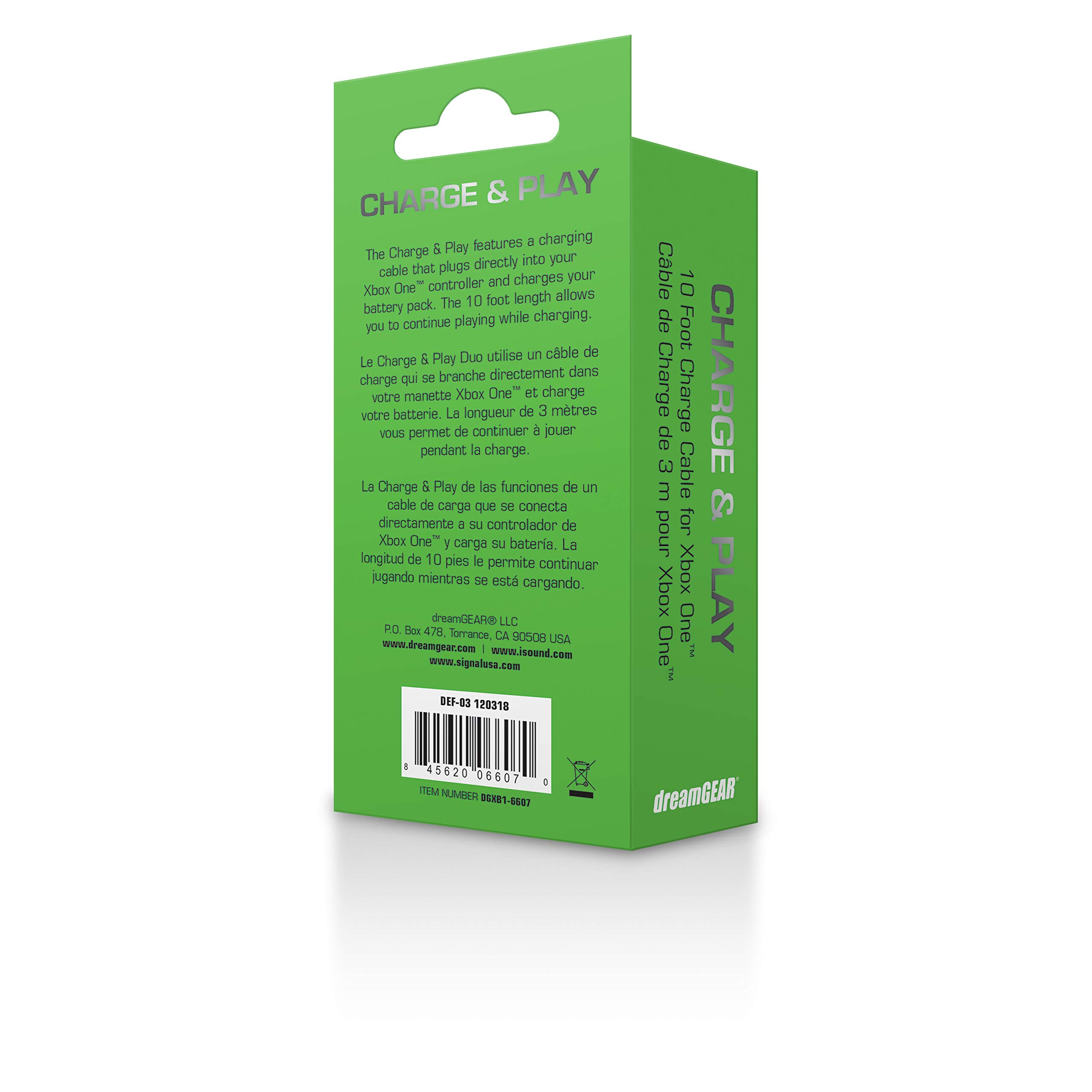 Amazon.co.jp: dreamGEAR XBOX ONE用 チャージ&プレー ブラック : ゲーム 