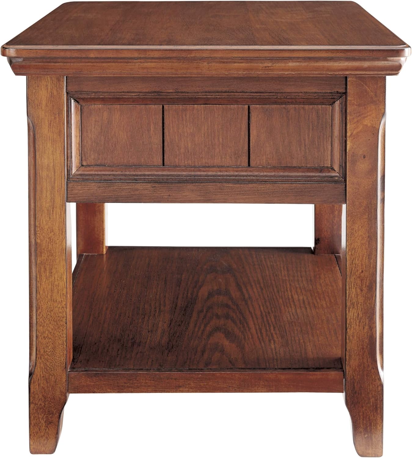 Signature Design by Ashley Woodboro Traditional Square End Table with Drawer, Dark Brown : Home & Kitchen