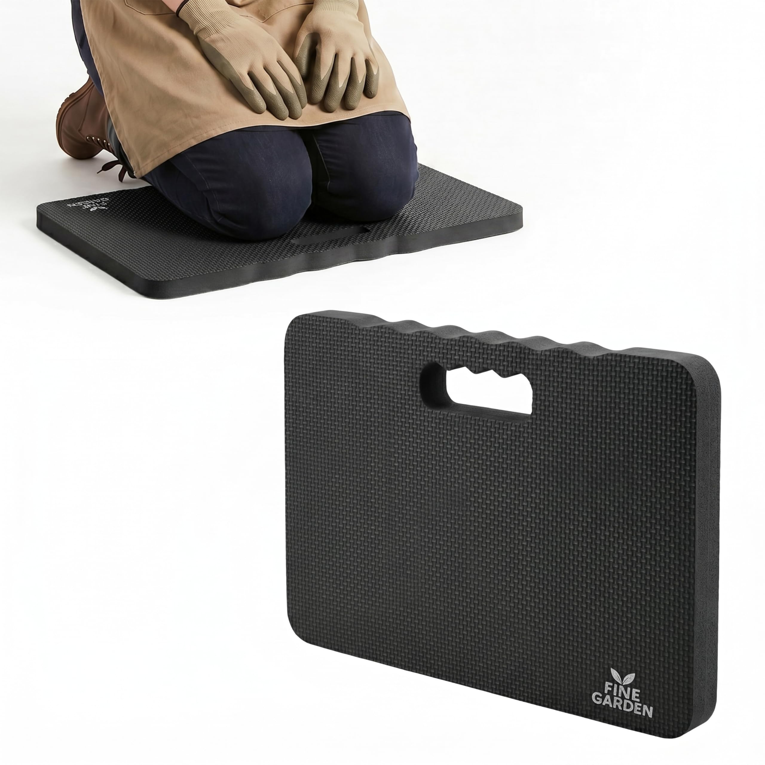 Garden Kneeling Pad 1 Pack, 4.5cm Extra Thick Garden Kneeler Cushion, High Density EVA Foam Knee Pads, Soft Non-Slip Waterproof Gardening Kneeling Mat for Garden, Yoga, Exercise & Outdoor(Black)