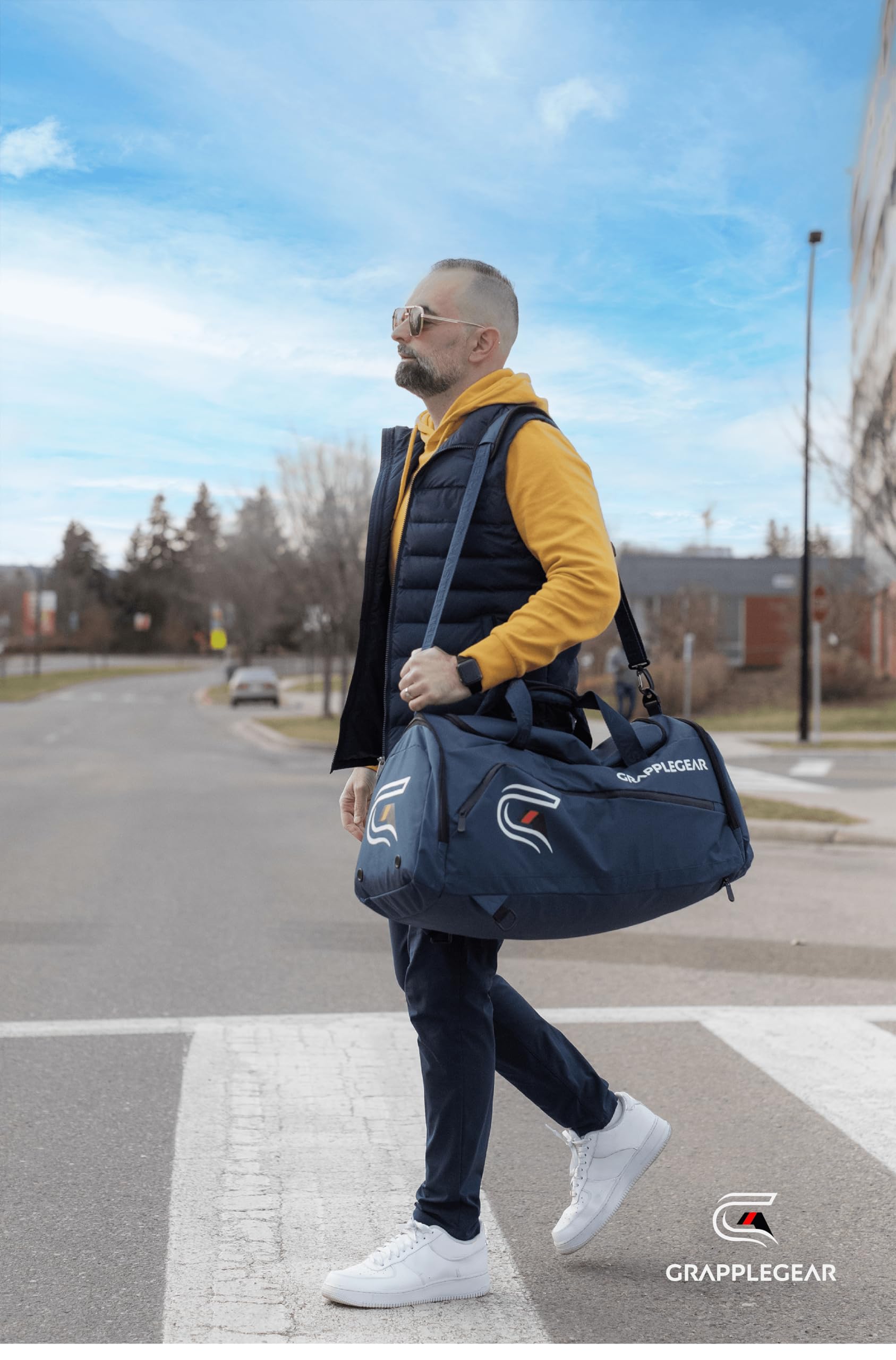 Bolsa de lona y mochila BJJ de alta resistencia en 1 – Bolsillo grande para Gi Sudoroso, Rashguard o zapatos – Bolsa de gimnasio perfecta para Jiu Jitsu brasileño, artes marciales, boxeo, 6