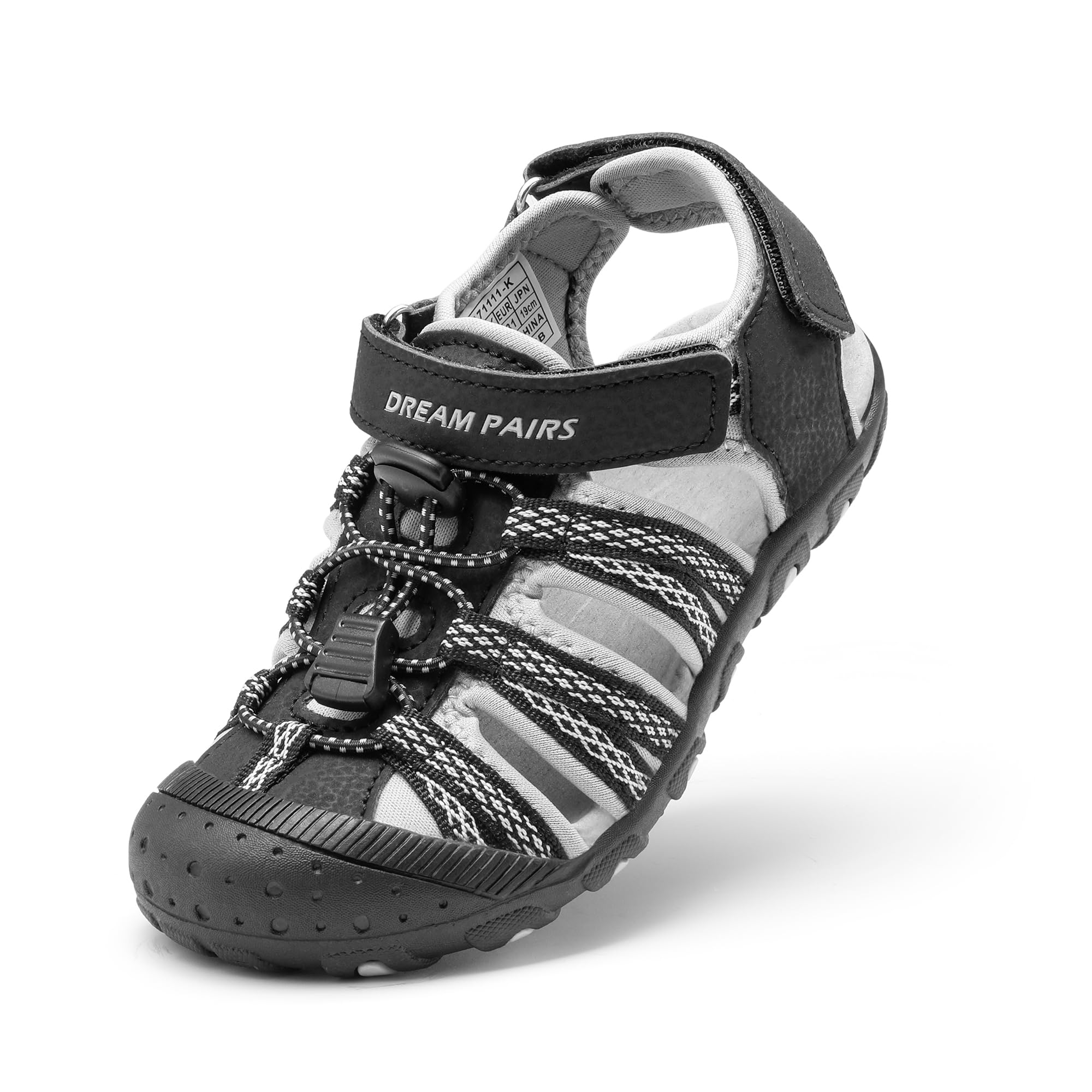 DREAM PAIRS Boys Girls Summer Outdoor Athletic Sport Sandals Hiking Beach Casual Closed Toe Adjustable Multicolor for Toddler/Little/Big Kids