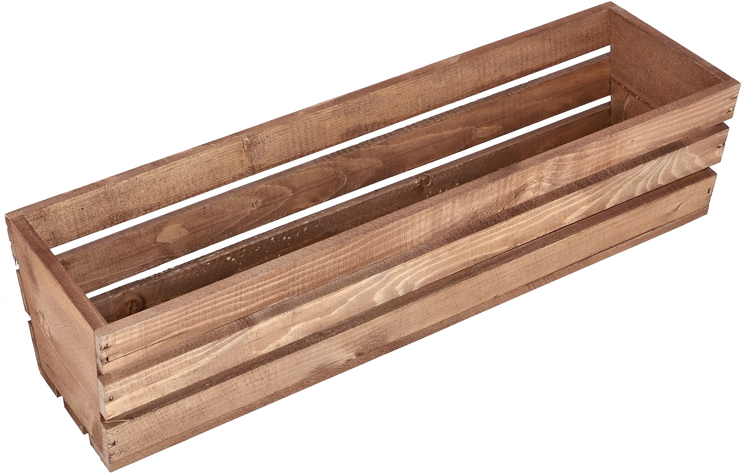 KOTARBAU® Jardinera de Madera, 600 x 180 x 150 mm, Color marrón, Jardinera Rectangular, Larga, Macetero para Plantas y Hierbas, Jardín, Terraza, Balcón, Rústica