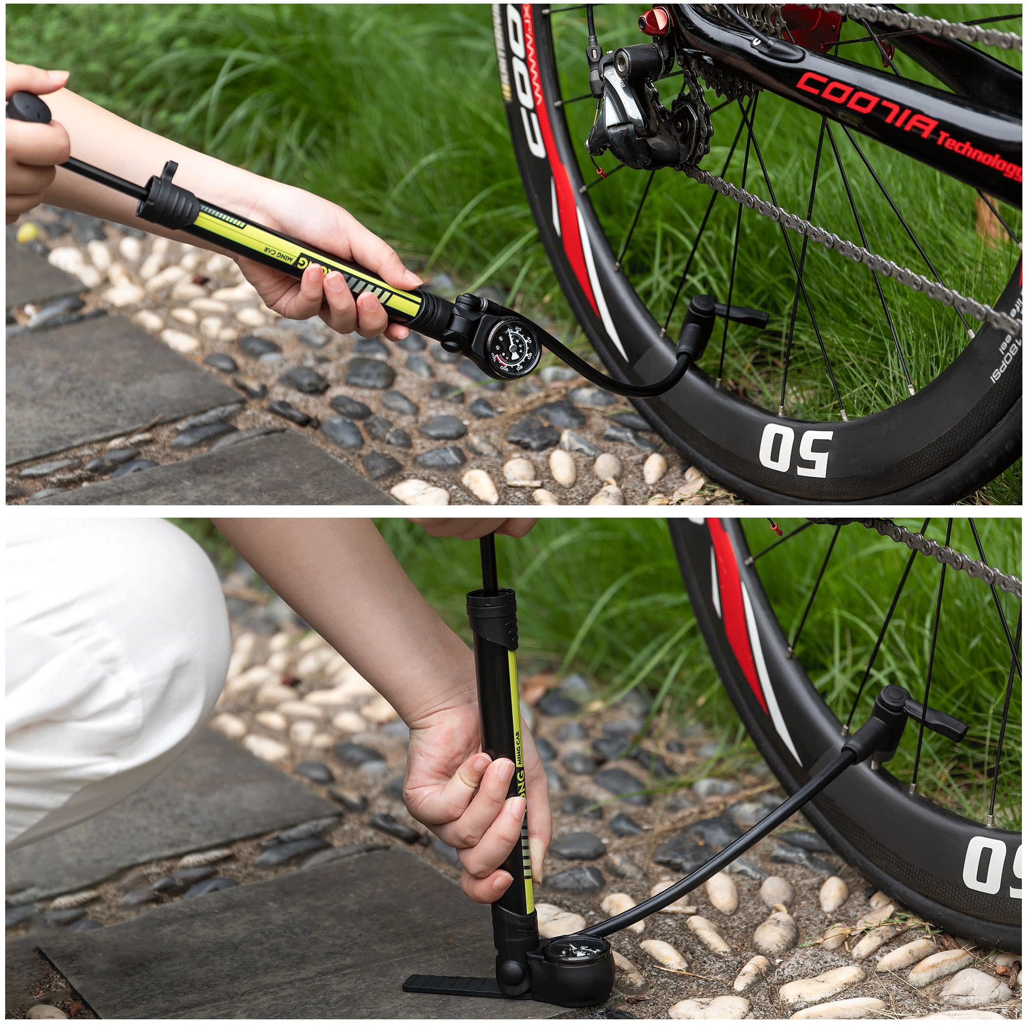 Amazon | 自転車 空気入れ 仏式/英式/米式バルブ対応 コンパクト 携帯