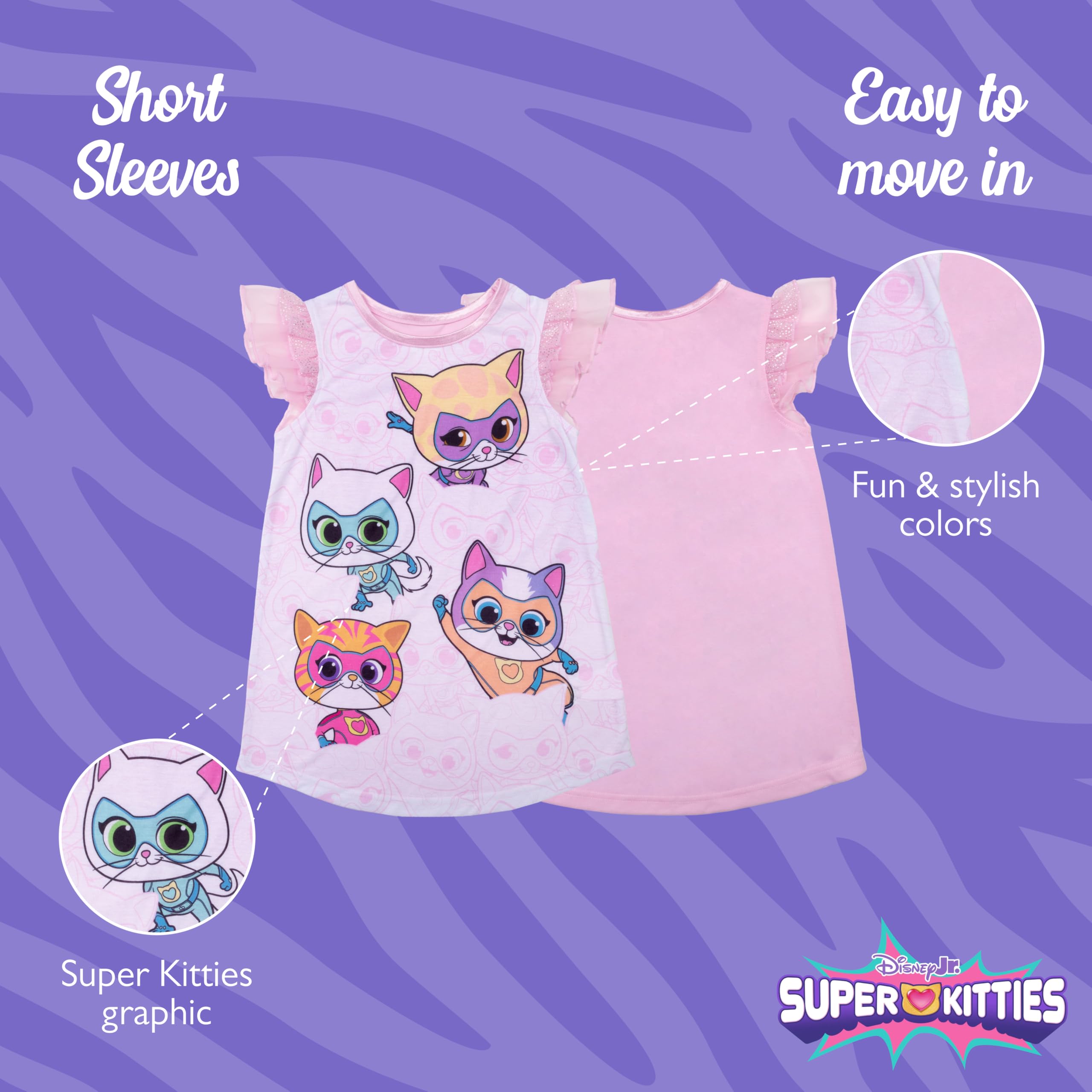 Disney Camisón para niñas, pijama suave y lindo para camisón para niños
