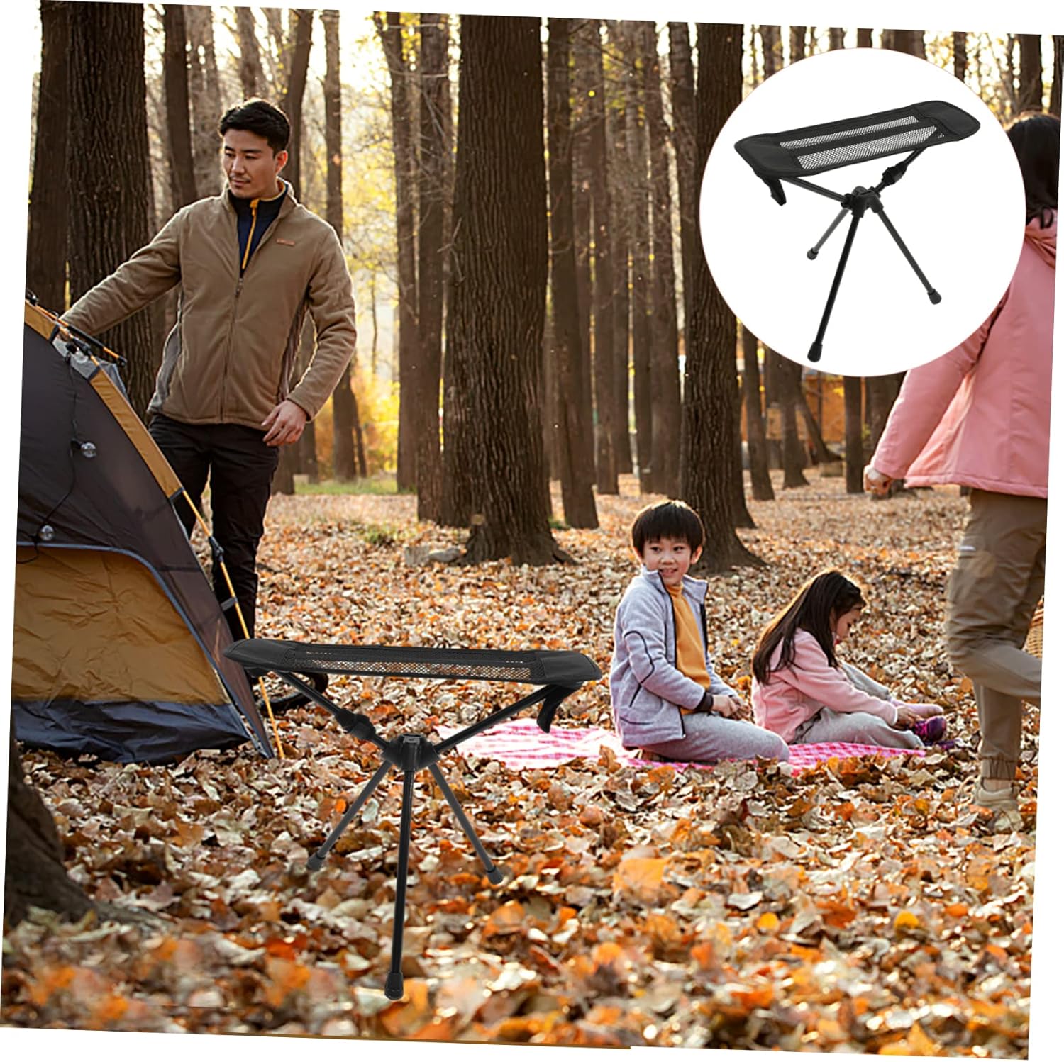 Portable Moon Chair Outdoor Folding Stool for Camping Sports Fishing Lightweight Easy-Carry Compact Design