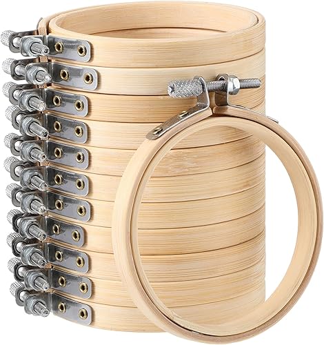 Aro de bordado pequeño a granel, pequeños aros redondos de madera, aro de bordado de punto de cruz, aro para manualidades, arte práctico, costura,