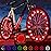 Activ Life Bike Wheel Lights - Festive Stocking Stuffers - Light Up Bike Wheels - Christmas Night Riding - Easy Spoke-Mount Setup & Tire Glow for Bicycle - Red, Pack of 2