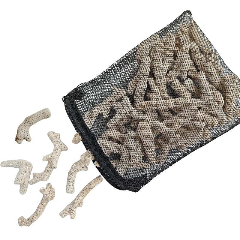 Mídia filtrante de coral triturado para aquário com bolsa reutilizável HHCSMDIYOYU, 500 g