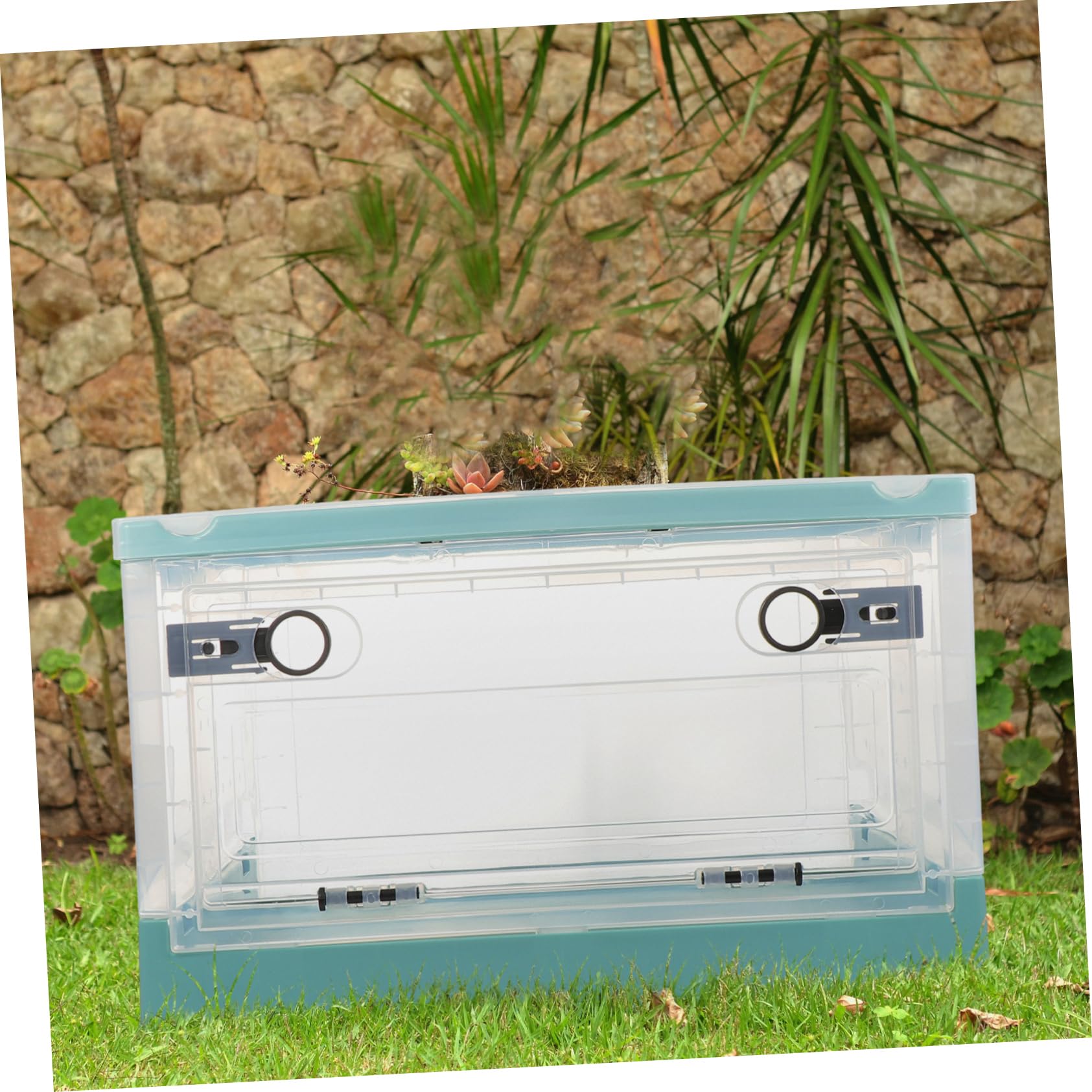 Jaula Portátil para Hámster de Plástico Azul, 1 Set, Compacta | Buena Circulación de Aire, Diseño Transpirable, Fácil de Operar, Contenedor para Cría de Mascotas, Accesorio para Mascotas