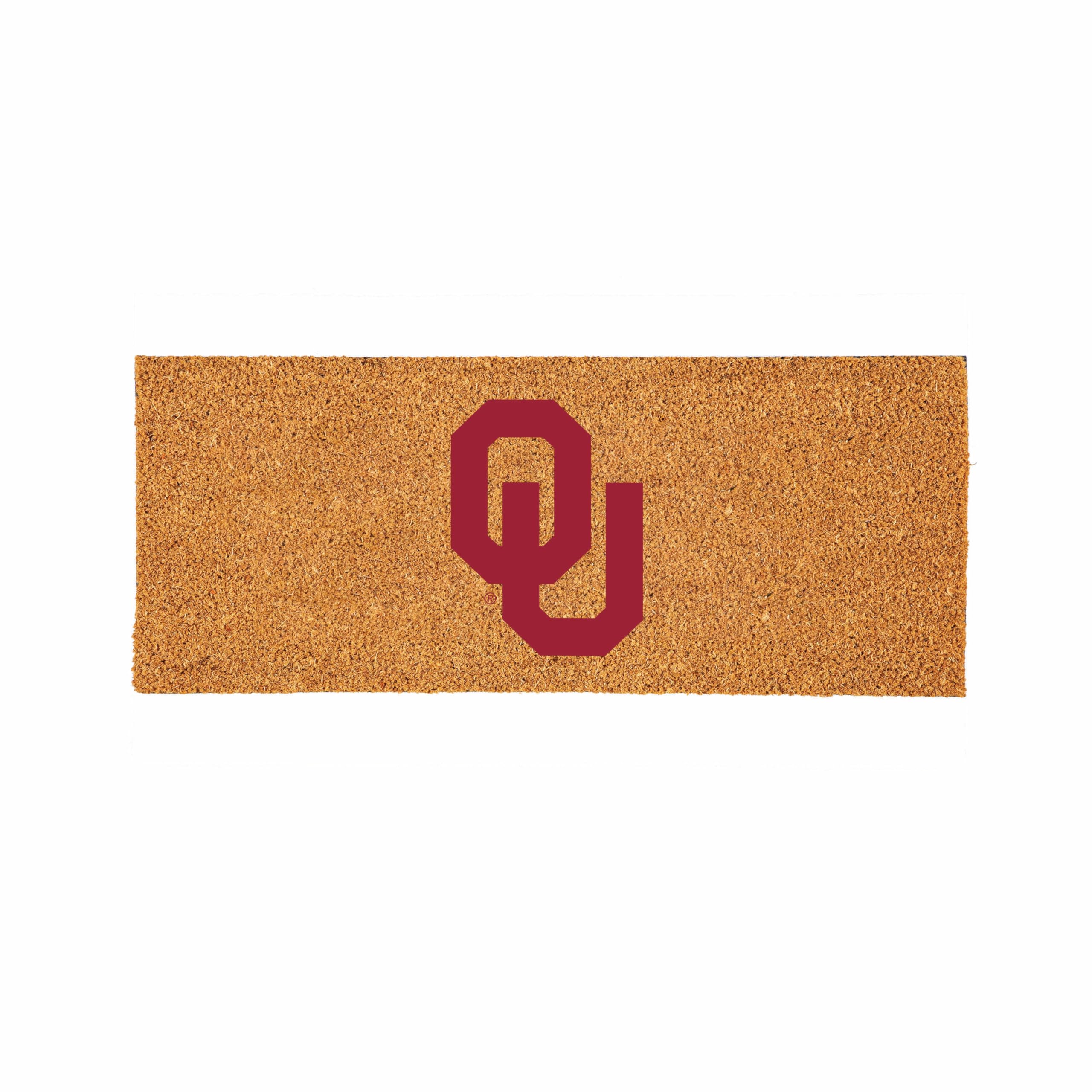 Team Sports America NCAA University of Oklahoma Coir Doormat 60"x24", Officially Licensed Team Logo, Extra Large Front Door Mat, Non-Slip Entrance Rug