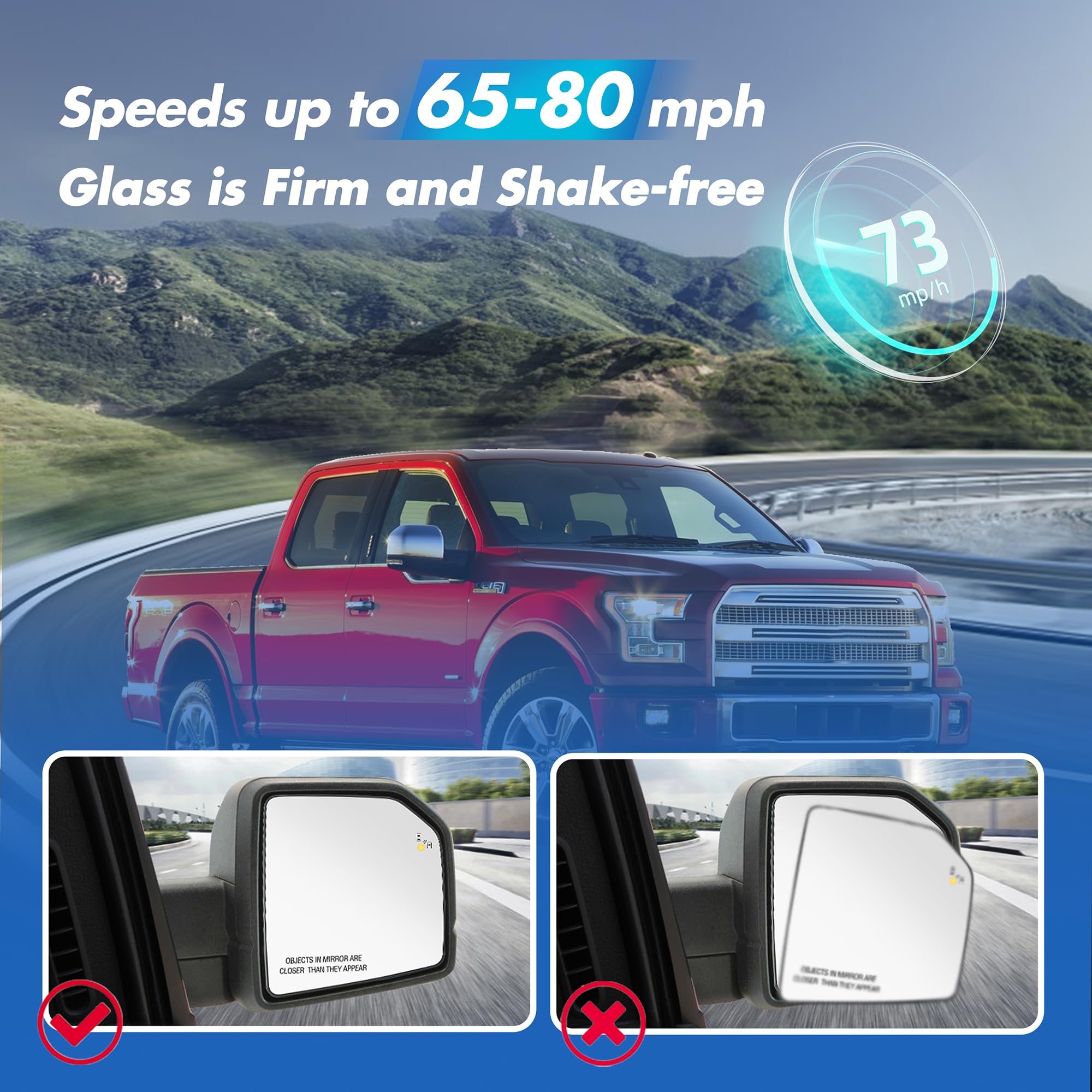 Specchietto Retrovisore Sinistro Per Ford F-150 (2015-2020) | Riscaldato, Senza Oscuramento | Ricambio OEM L3Z17K707L