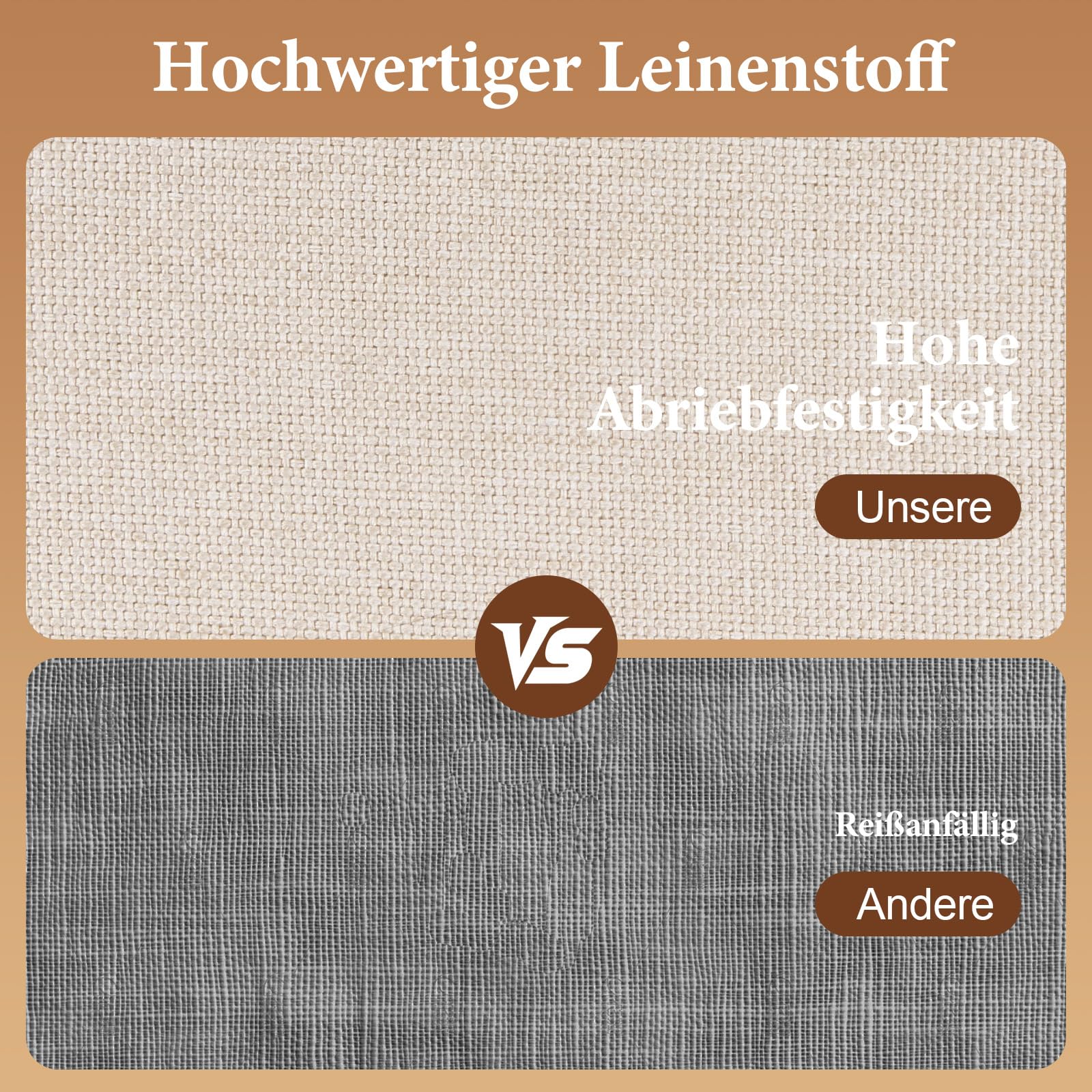 Sitzbank mit Stauraum 98cm, Sitzbank mit Beinen, Rechteckig, Aufbewahrungsbox, bis 300 kg belastbar, Gepolstert, mit Stauraum, Schlafzimmer, Flur, Polsterhocker, Leinen, Beige