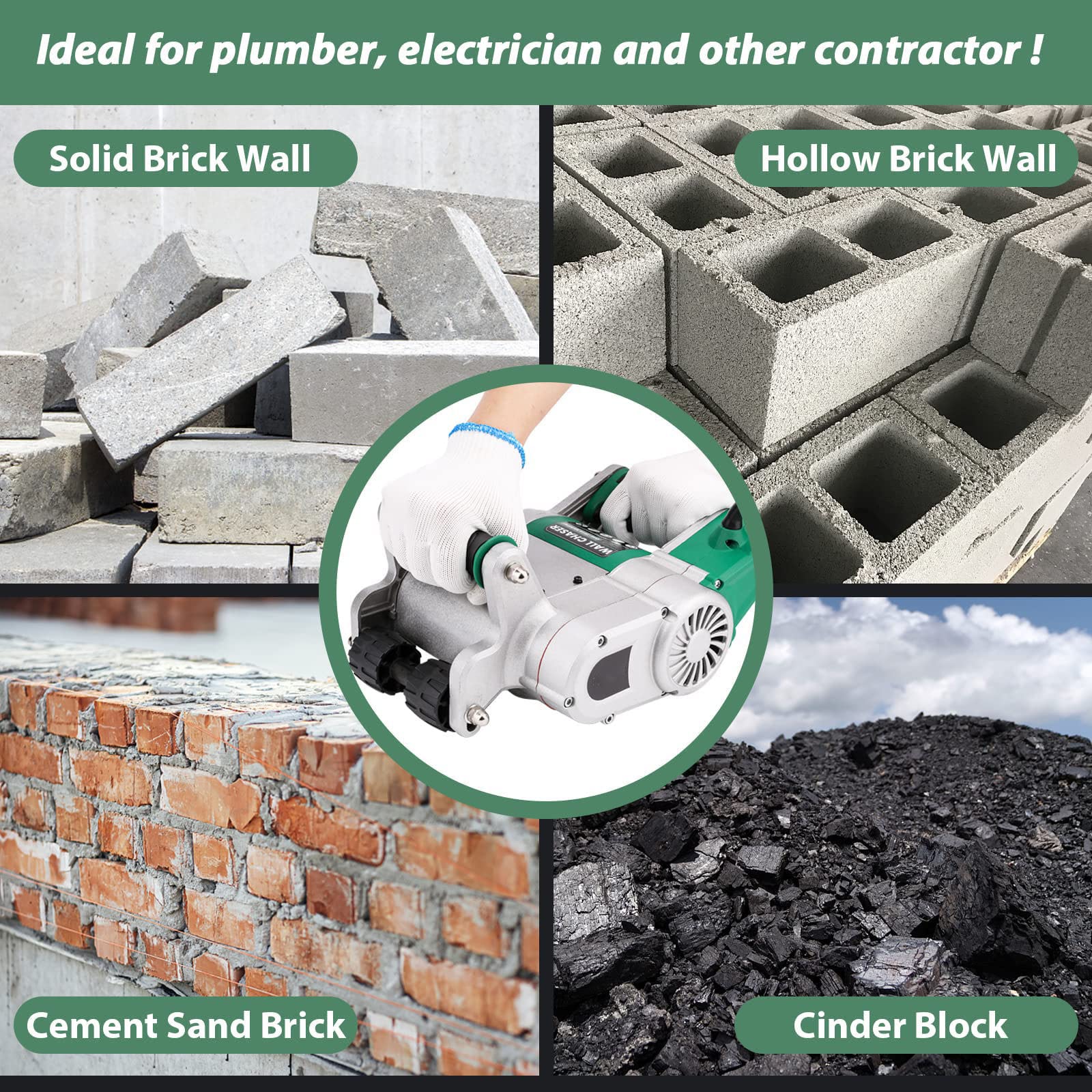 Scolapatrice Elettrica Da 1100W Per Pareti - Taglio Scanalature Con Lama 25mm E 35mm - Foto 9