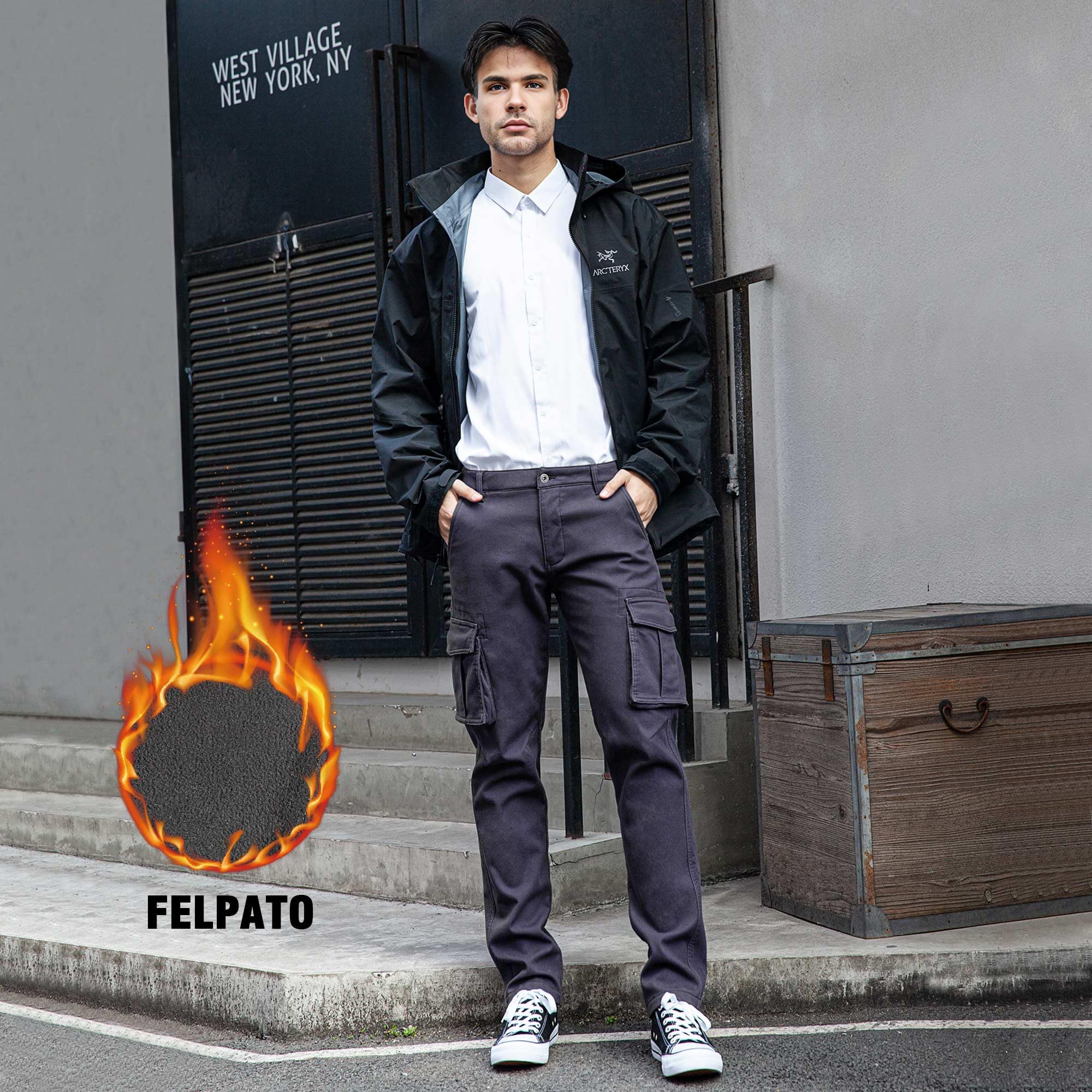 Jeans Couture Pantaloni Cargo Uomo Pantaloni da Lavoro Uomo Cargo Moto Invernali Impermeabili Uomo Pantaloni