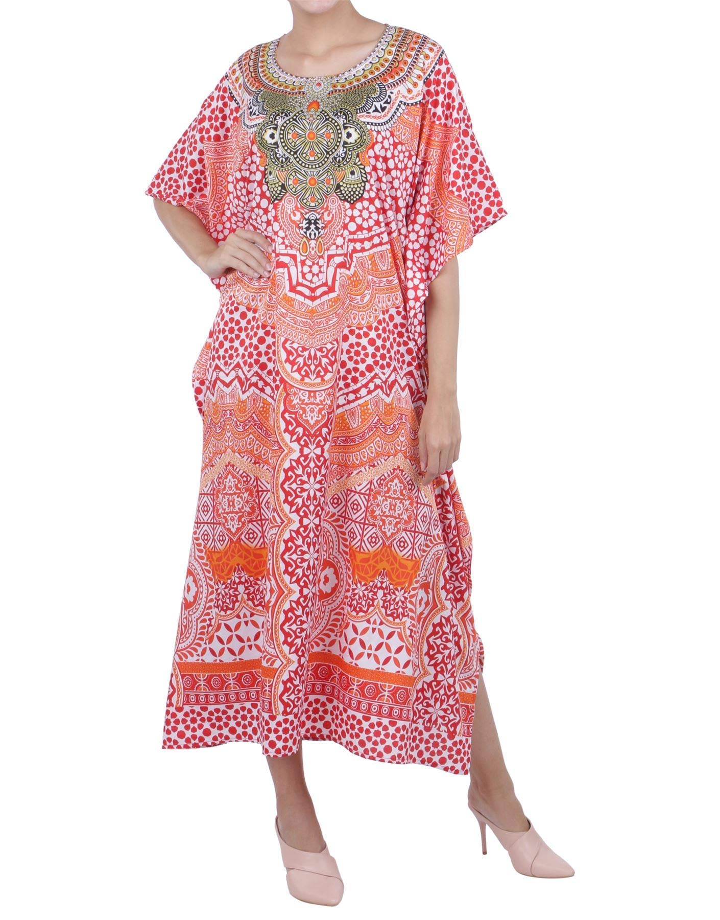 Women’s Plus Size Beach Shirt Dress – Loose Kaftan Bikini Cover Up | Long Button-Up Summer Dress