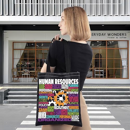 Miniatura 4 de LEVLO Recursos humanos Bolso de hombro del reclutador de los regalos de la lona del bolso de asas de la lona para el compañero de trabajo de la