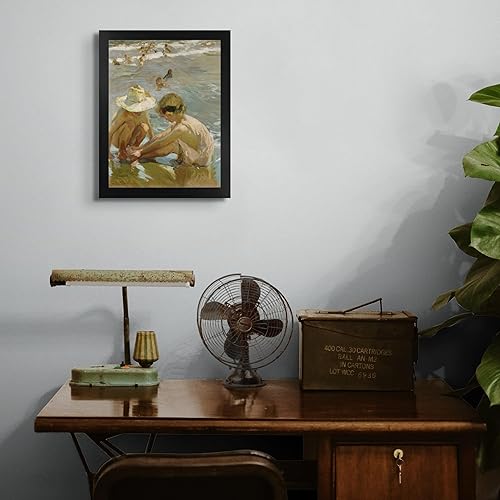 Miniatura 4 de Pie herido de cabaña perdida por Joaquin Sorolla y Bastida Impresión enmarañada en marco plano negro  Reproducción de pintura de obras de arte fino