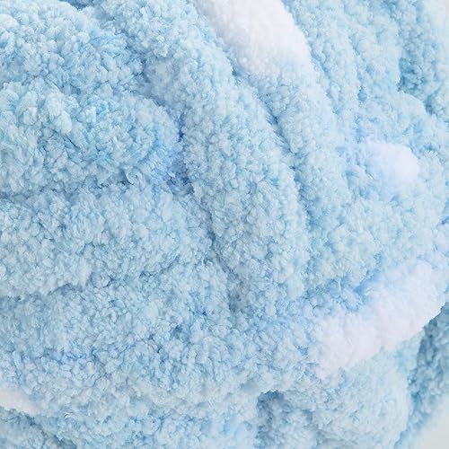 Miniatura 8 de HOMBYS Hilo de felpilla grueso para tejer a mano, hilo grueso de felpa esponjosa para tejer con el brazo, hilo gigante súper voluminoso, hilo