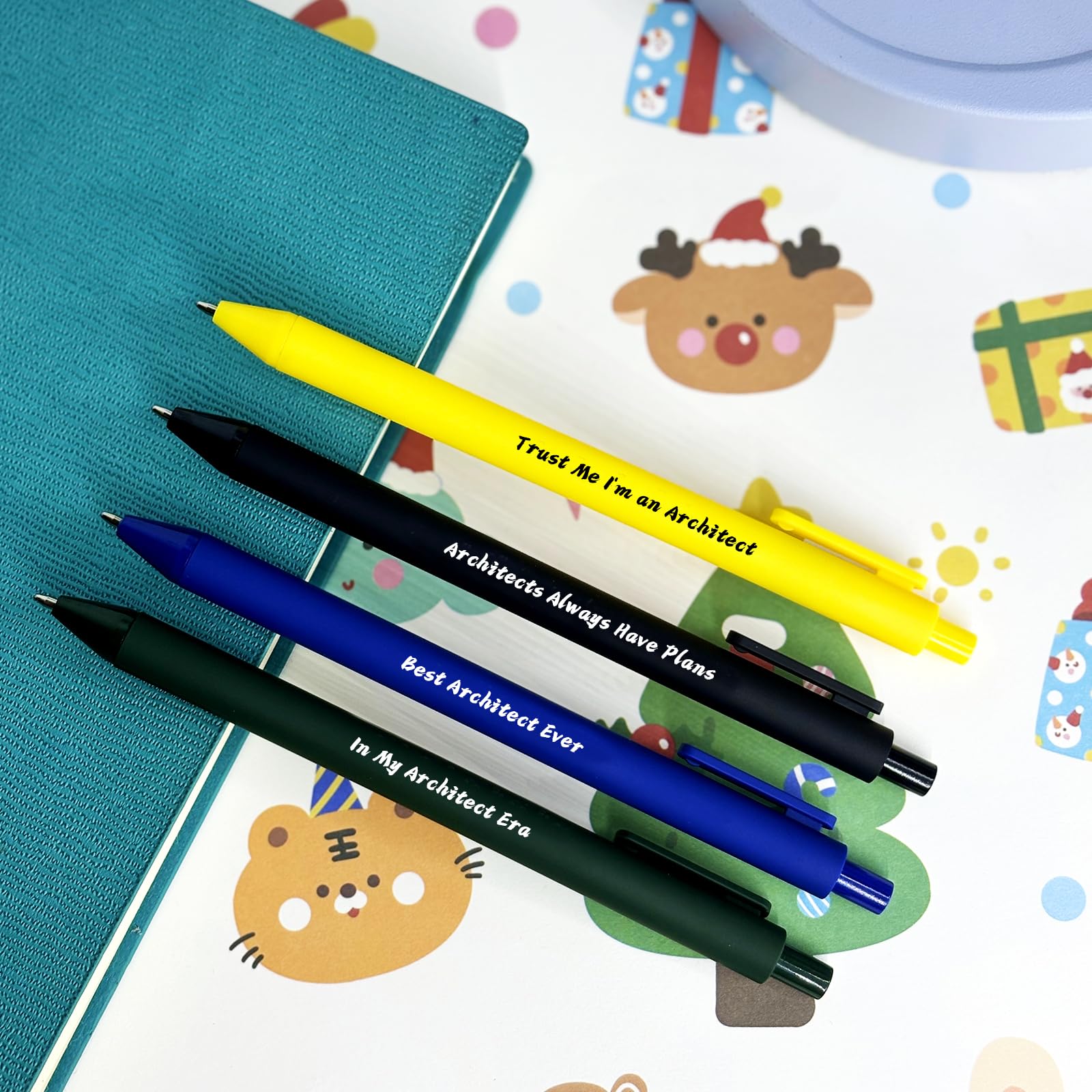 Architect Gifts for Men Ballpoint Pen Set of 4 Funny Architecture Essentials Architectural Engineering Gifts Architect Students Engineer Appreciation Inspirational Graduation Retirement Presents