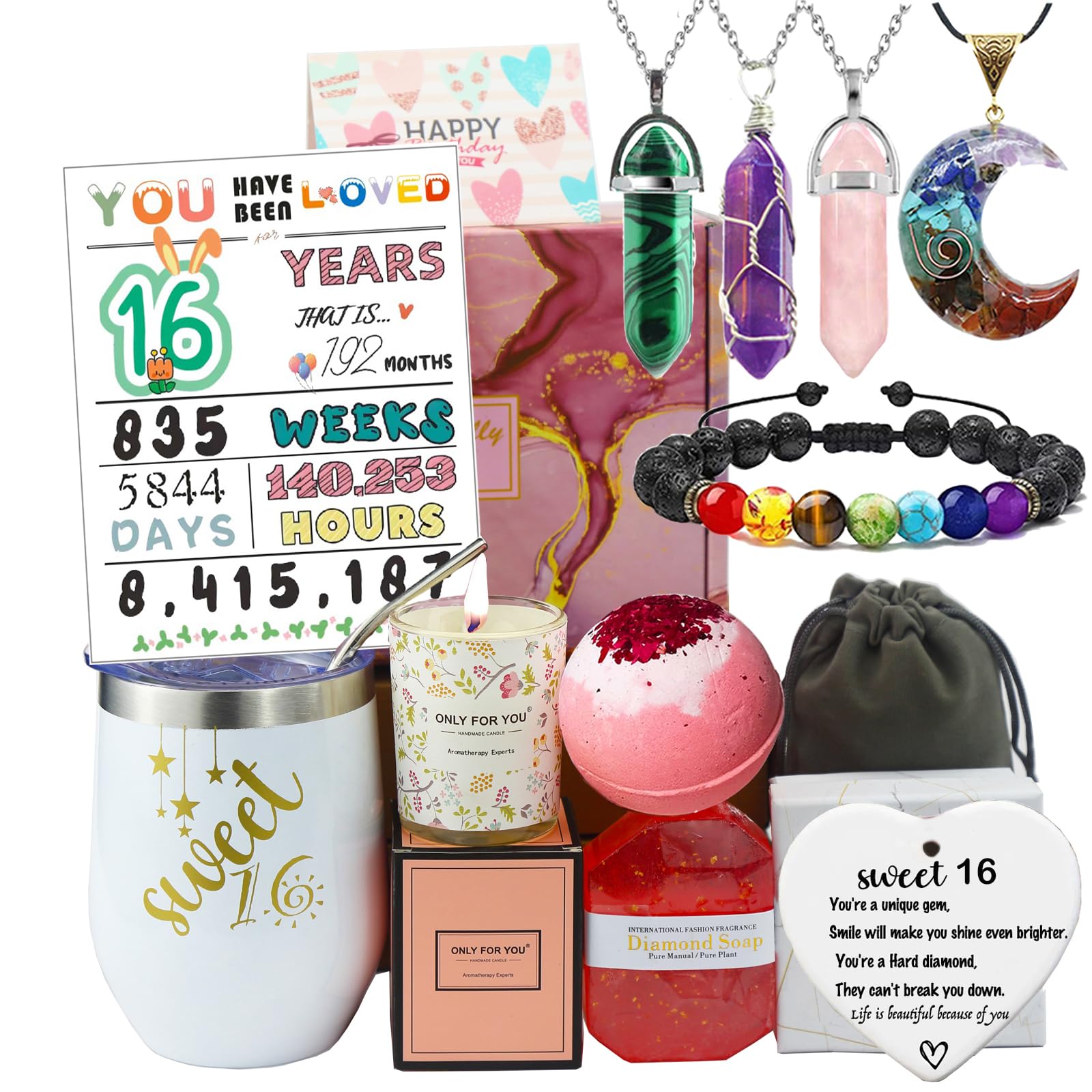 Carselage 16th Birthday Gifts for Girls, Unique Sweet 16