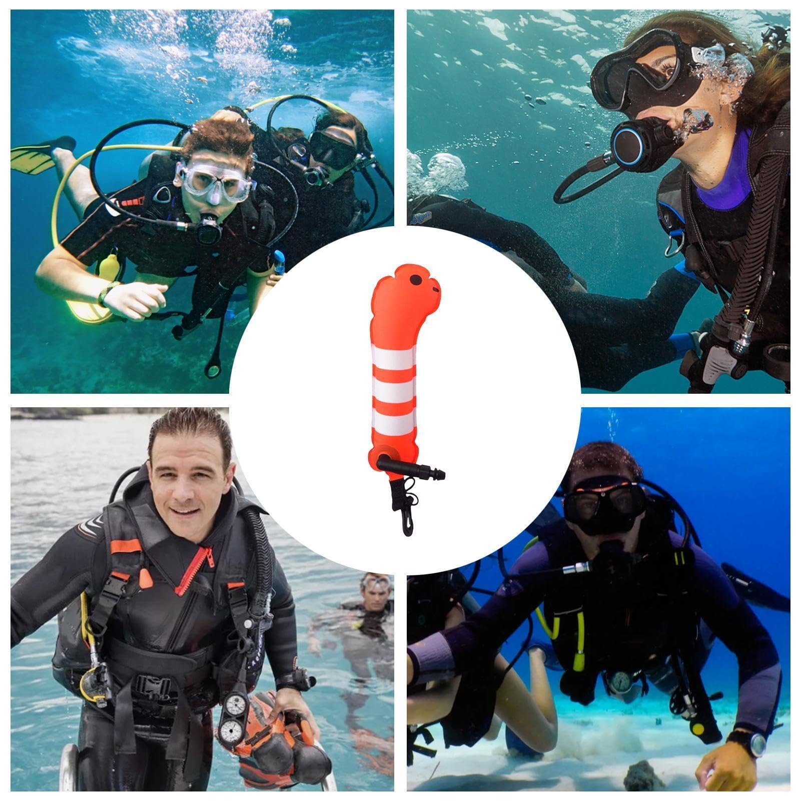 Boa da nuoto gonfiabile per la sicurezza in acqua, galleggianti con marcatore per piscina, pesca, snorkeling, pratica subacquea