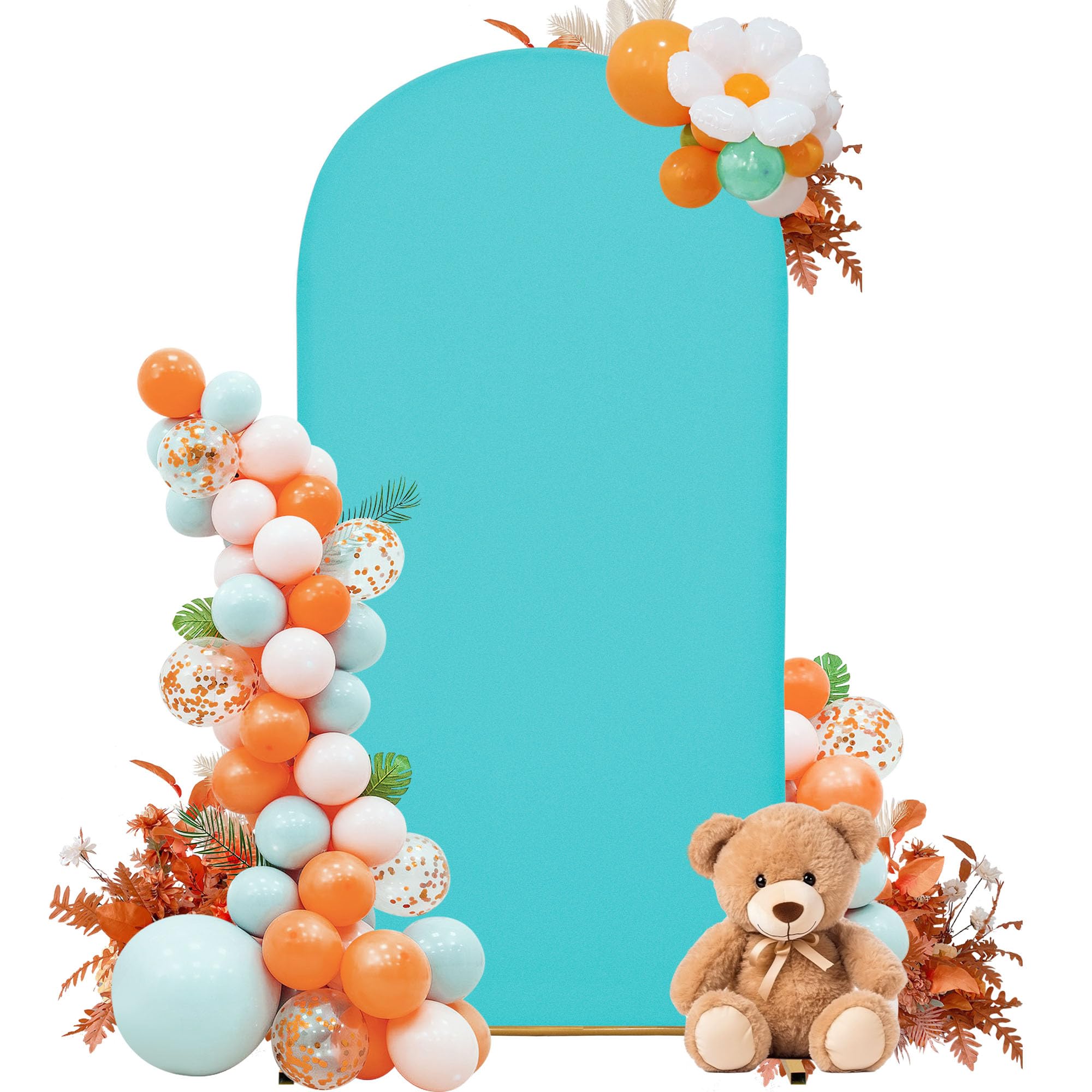 SUKAIKEQA 6.6FT Arch Backdrop Cover – Elastic Spandex Fabric for Photo Booth, Birthday & Graduation Decor – Sleek Black Arch Stand Cover for Indoor/