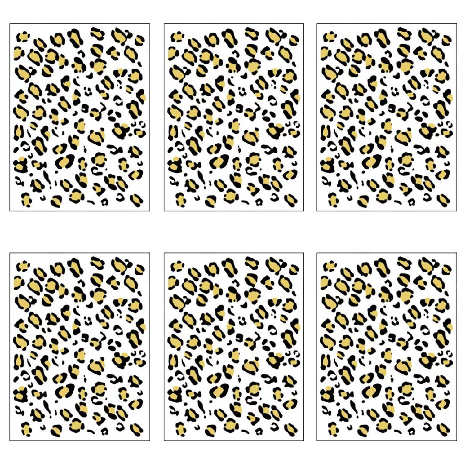 Bohue Leopard Print Temporary Tattoo Leopard Tattoo Sticker Unisex Temporary Sticker Party Decoration Facial Stickers for Halloween Masquerade (6)