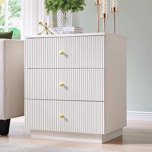 Miniatura 10 de Cómoda acanalada para dormitorio, 48 pulgadas de alto, cómodas de 7 cajones, organizador de almacenamiento alto de madera, baúl moderno para