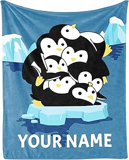 Personalized Penguin Blanket Gifts with Name - 60
