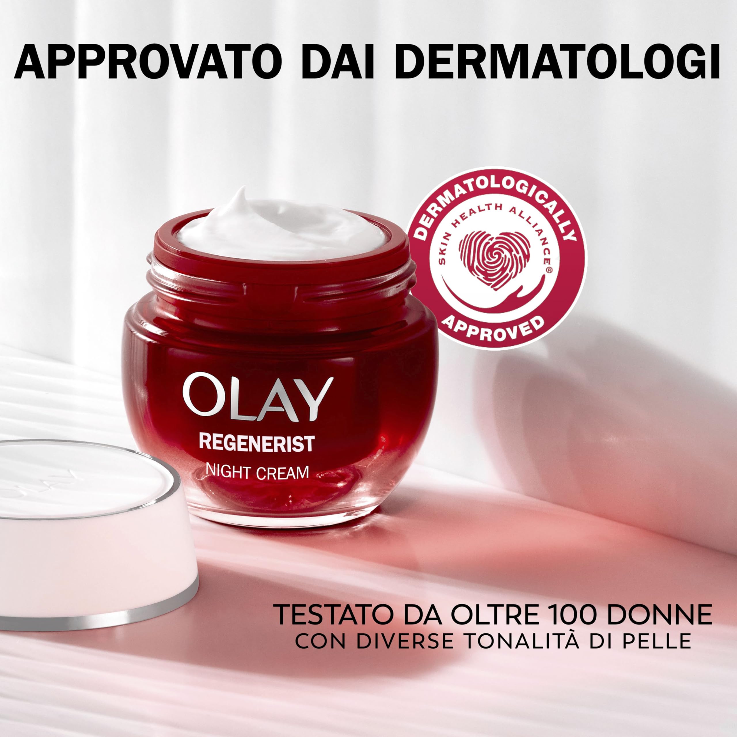 Olay Regenerist Crema Notte Viso Idratante con Niacinamide Anti-Età e Peptidi 50ml