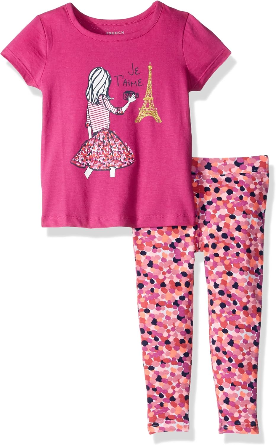 French Toast BabyGirls Conjunto de Camiseta de Manga Corta con