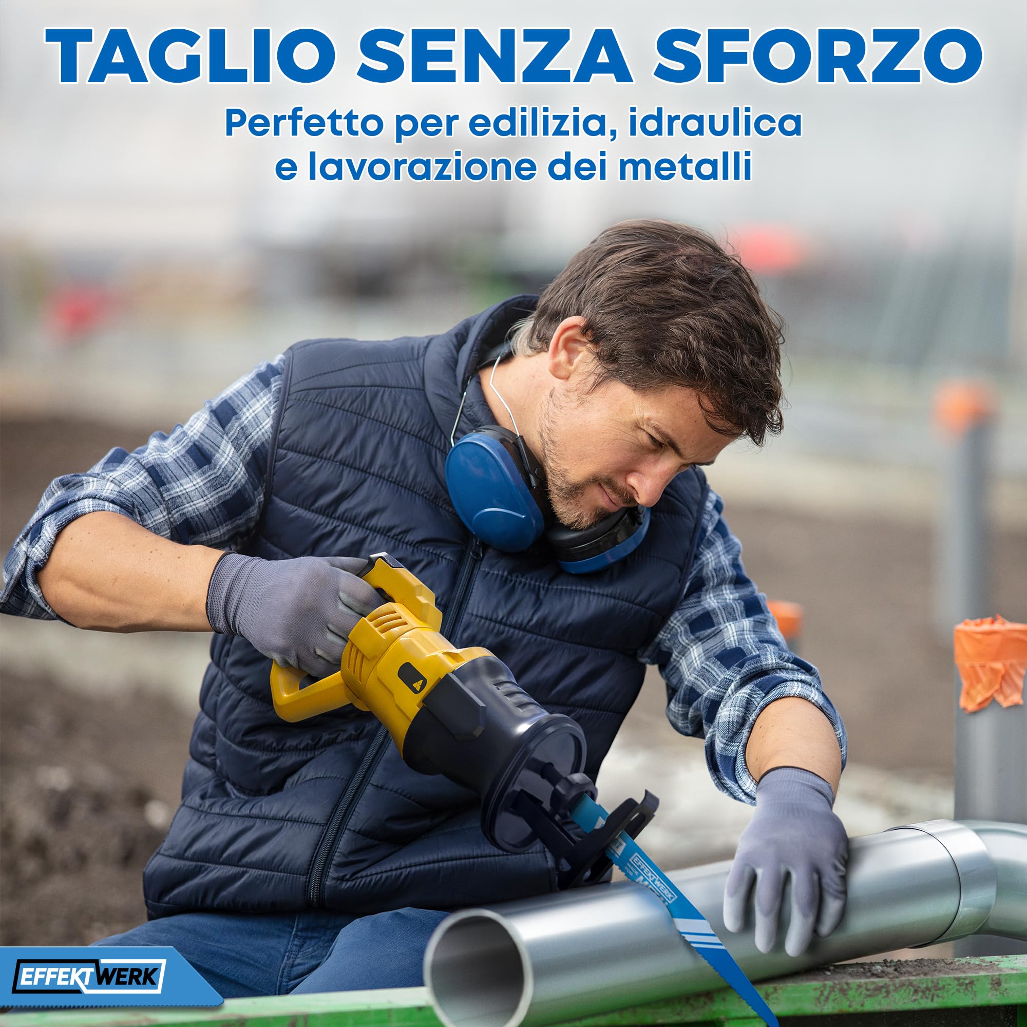 Lame per seghetto alternativo per metallo - 5 pezzi - Set di lame per seghetto alternativo per taglio di metallo da 9"/225 mm - Acciaio bimetallico - 8-10 TPI (denti per pollice)