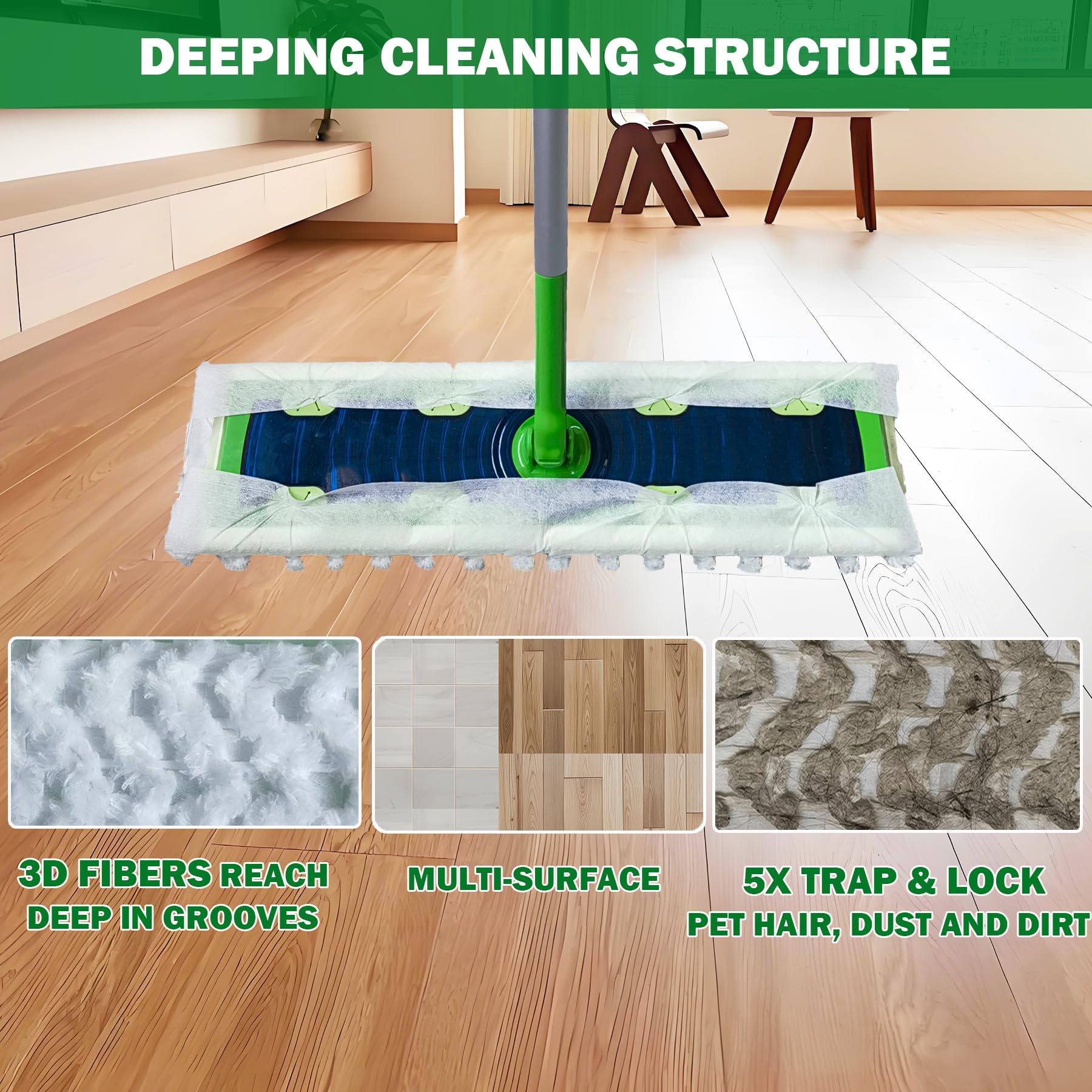XL - Paño de barrido seco resistente para trapeador Swiffer Sweeper XL, recambios de paño seco desechables XL, repuestos de almohadilla seca XL para pelo de mascotas, paños secos extra grandes para